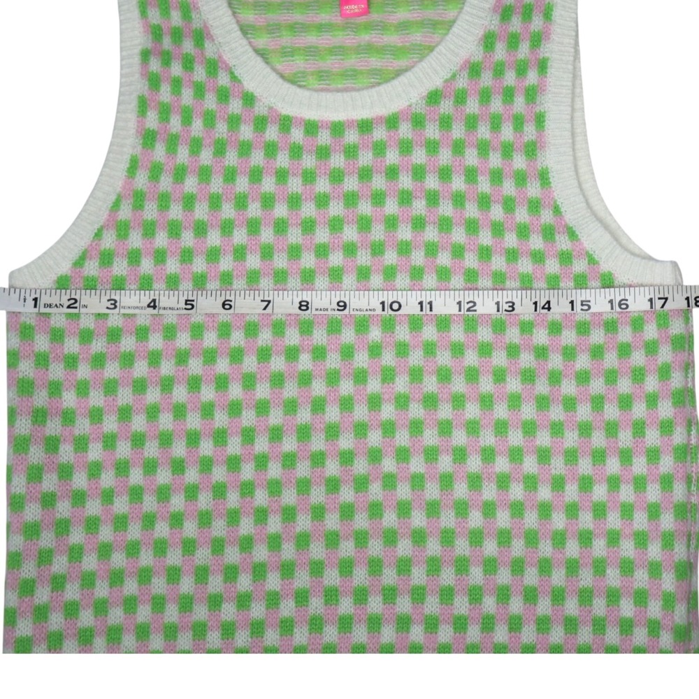 LILLY PULITZER Viera Sweater Set Orb Green Check Jacquard Size Medium - Picture 12 of 14